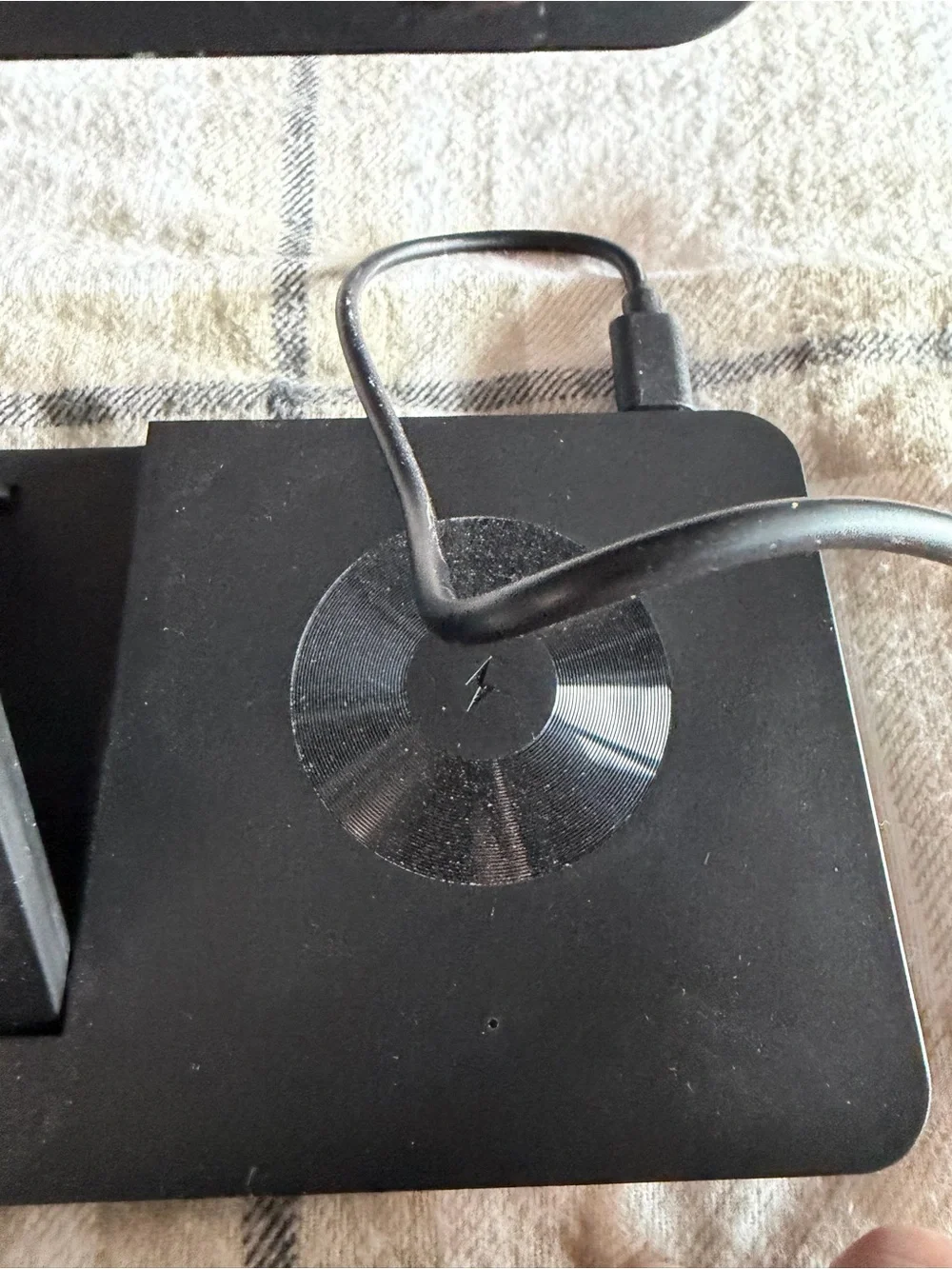 Amazon Black 3-in-1 Wireless Charging Stand for Phone, Watch & Earbuds